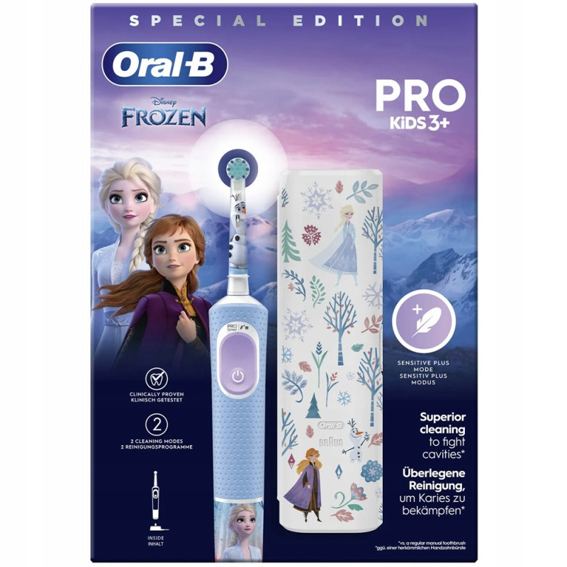 Szczoteczka Oral-B Vitality Pro D103 Frozen + etui + zam. Kids Color x8