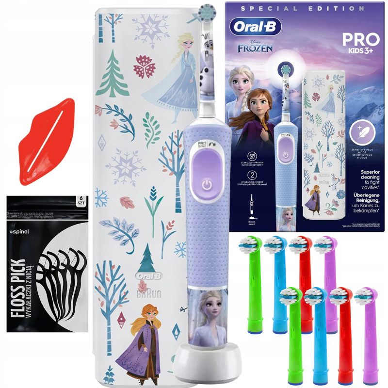 Szczoteczka Oral-B Vitality Pro D103 Frozen + etui + zam. Kids Color x8