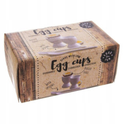 PODSTAWKI NA JAJKO Z ŁYŻECZKAMI PORCELANOWE BIAŁE 2 SZTUKI ZESTAW