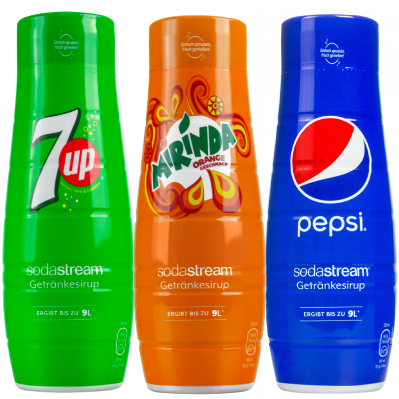 Saturator SodaStream Terra Black jedna butelka + Butelka SodaStream Czarna (dek) + pepsi + mirinda + 7up