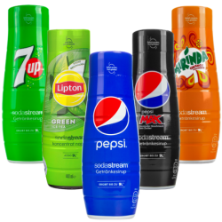 5x Syrop SodaStream Pepsi, Pepsi MAX, Mirinda, 7UP, Lipton Zielona Herbata