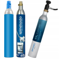 3x CO2 GAZ SPOŻYWCZY 425g zawór Jedno/Dwukierunkowy Twist + Metalowa Słomka + czyścik