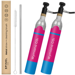 CO2 GAZ SPOŻYWCZY 425g zawór QuickConnect + Metalowa Słomka + czyścik