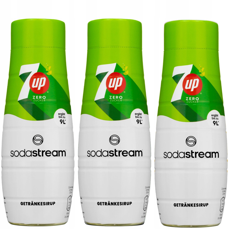 3x Syrop do SodaStream 7UP Free Zero Cukru