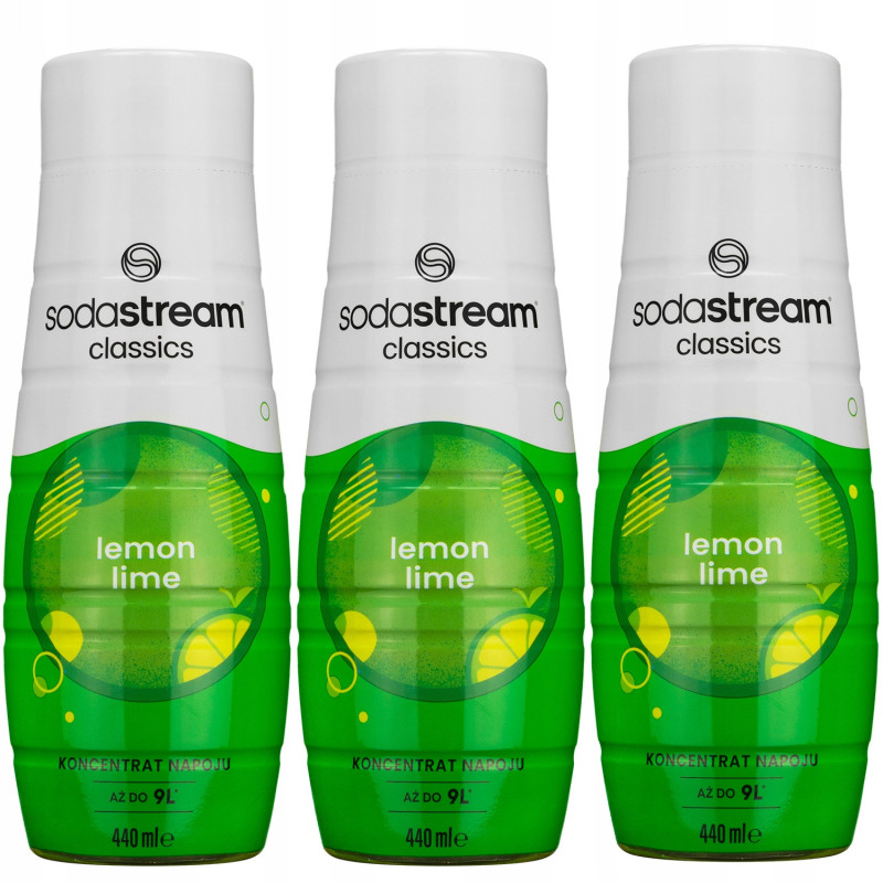 3x Syrop SodaStream Cytryna Limonka 440ml