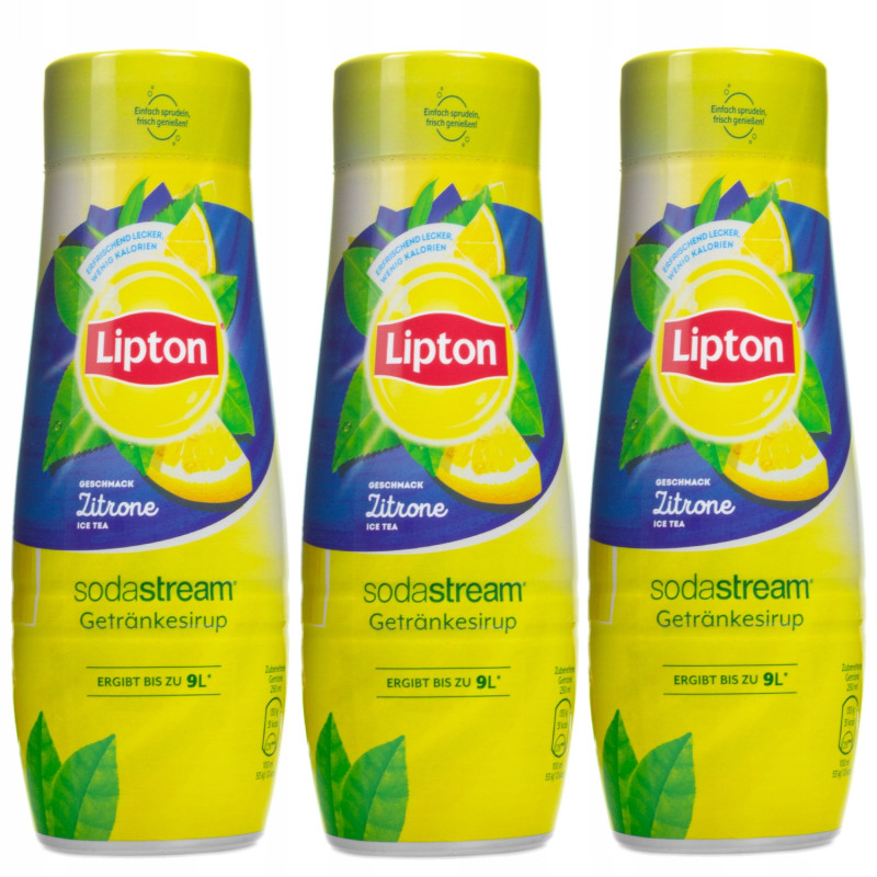 3x Syrop do SodaStream Lipton Ice Tea Cytryna 440 ml