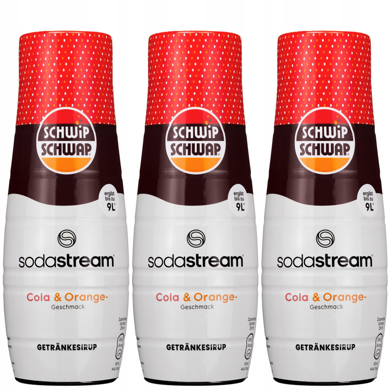3x Syrop do SodaStream Schwip Schwap Cola Orange