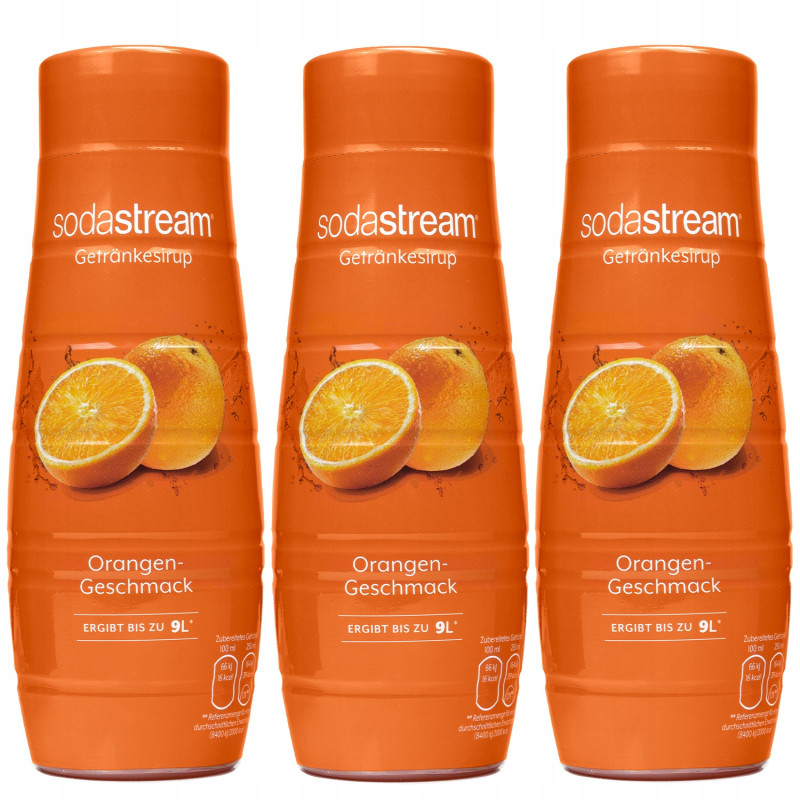 3x Syrop do SodaStream Classics Pomarańcza 440ml