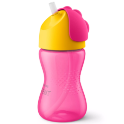 Philips Butelka Philips Avent SCF798/02 12m+ pink-yellow + zabezpieczenie 10 szt