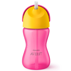 Philips Butelka Philips Avent SCF798/02 12m+ pink-yellow + zabezpieczenie 10 szt