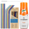 Syrop do SodaStream Mirinda + Metalowe słomki SpinelSoda x10