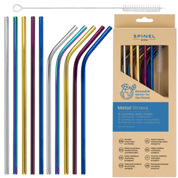 Syrop do SodaStream Mirinda + Metalowe słomki SpinelSoda x10