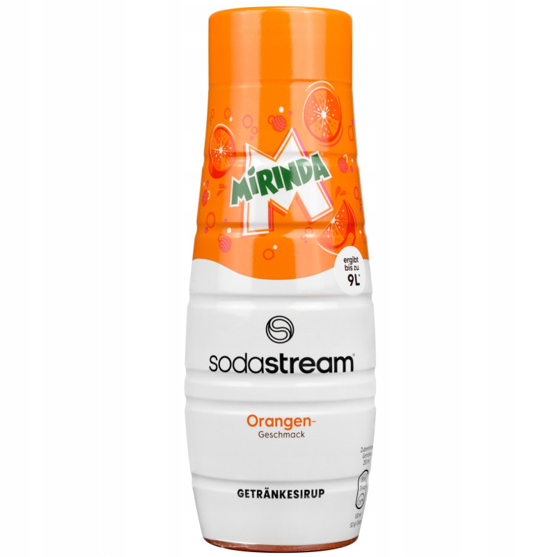 Syrop do SodaStream Mirinda + Metalowe słomki SpinelSoda x10