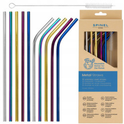 Syrop do SodaStream Mirinda + Metalowe słomki SpinelSoda x10