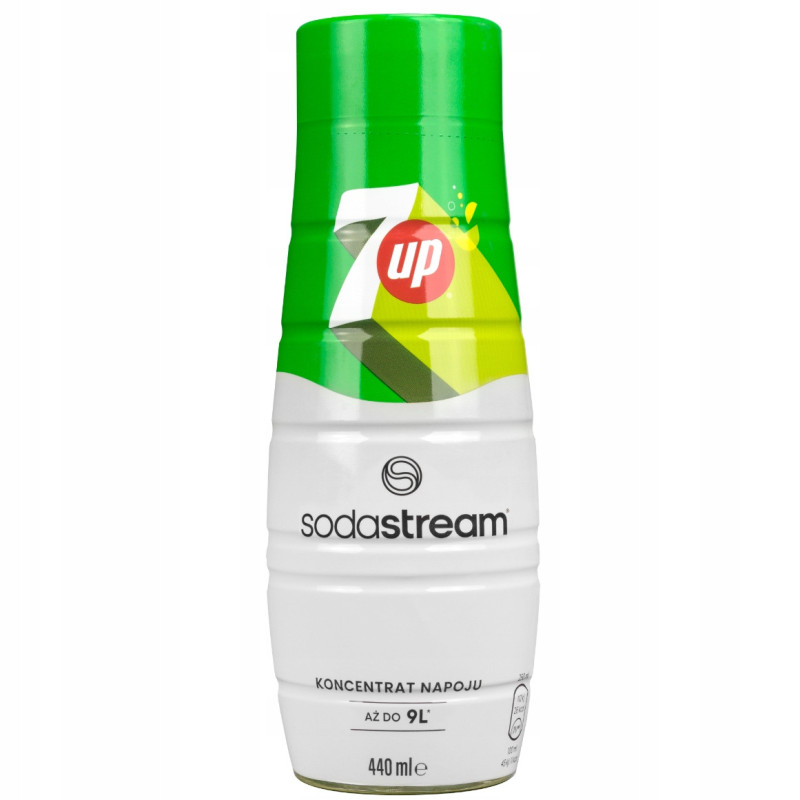 Syrop do SodaStream 7up + Metalowe słomki SpinelSoda x10