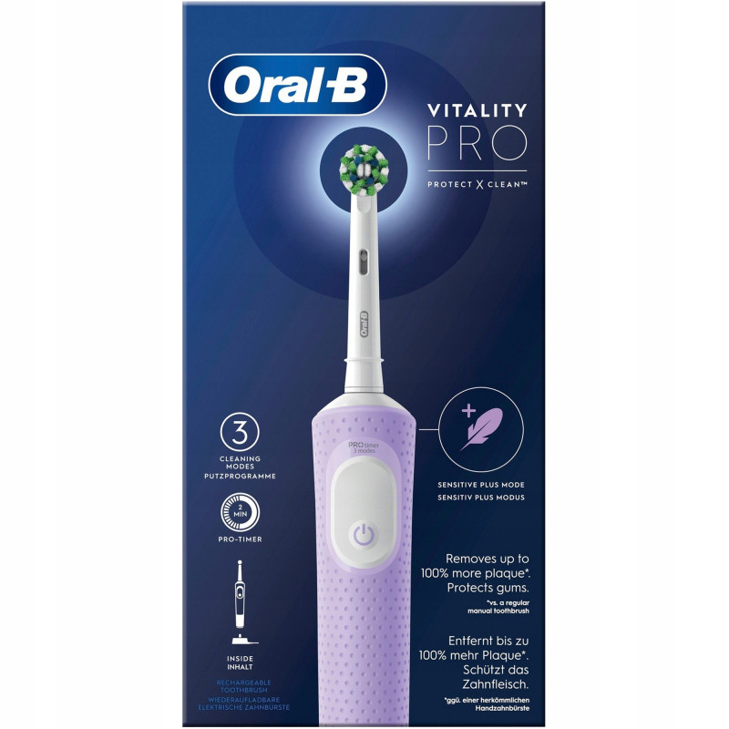 Oral-B Vitality Pro D103 Lilac Violet + 8 zam. precision + 2 wyciskacze