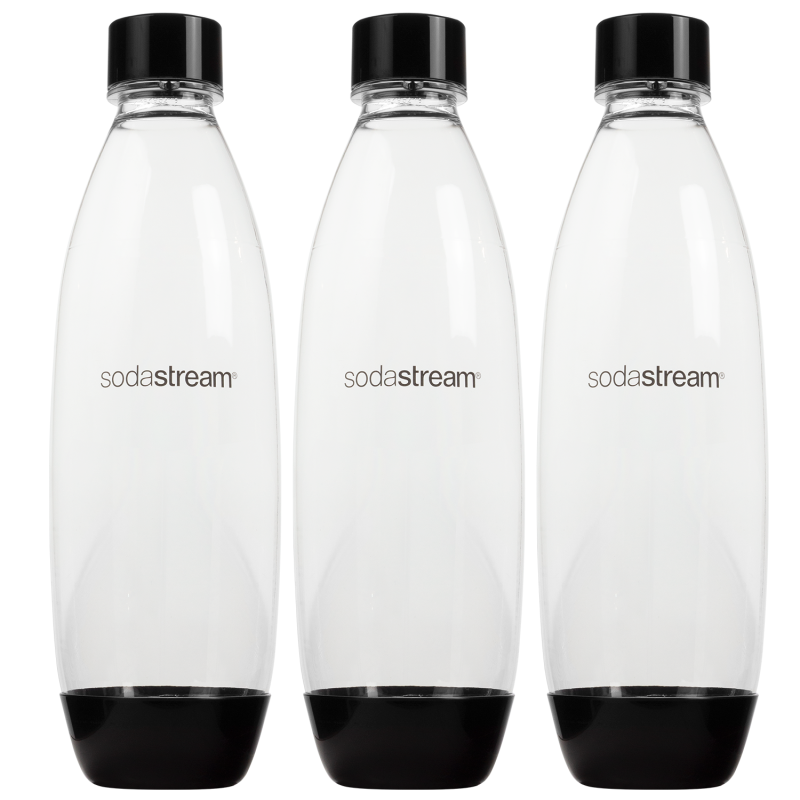 Saturator SodaStream Art Czarny + Butelki SodaStream 1L Fuse Dwupak Czarne + Bolero