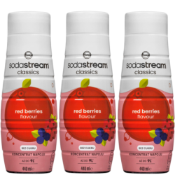 3x Syrop do SodaStream Red Berries Zero 440ml