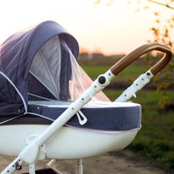 Moskitiera do wózka biała