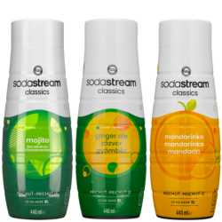 3x Syrop Sodastream 440ml Mojito + Ginger Ale + Mandarynka