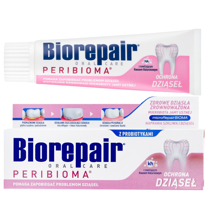 Pasta do zębów Biorepair Aktywna Tarcza 75ml + Pasta do zębów Biorepair Ochrona Dziąseł 75ml