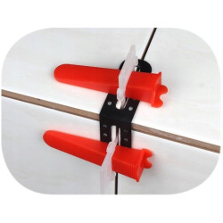 System poziomowania płytek (Zestaw po 50 sztuk) x2 + Narożnik do poziomowania płytek (zestaw po 25 sztuk)