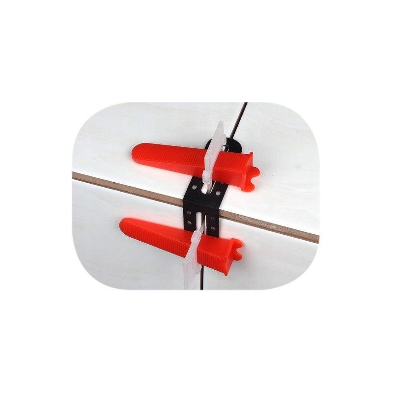 System poziomowania płytek (Zestaw po 50 sztuk) x2 + Narożnik do poziomowania płytek (zestaw po 25 sztuk)