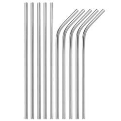 Metalowe słomki SpinelSoda x10 Silver