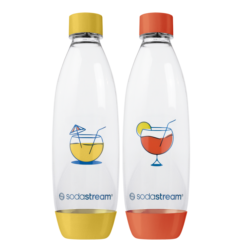 Butelki Sodastream FUSE 2pack 1L żółta/pomarańczowa