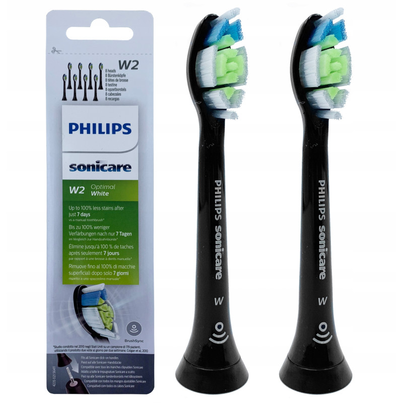 2x Końcówka Philips Diamond Clean Black HX6061/13 z HX6068/13 + Pasta do zębów Biorepair Wrażliwe Zęby 75ml