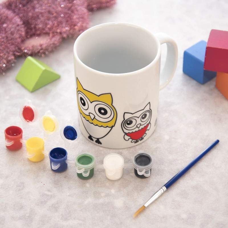 Kubek do malowania z farbkami 330ml