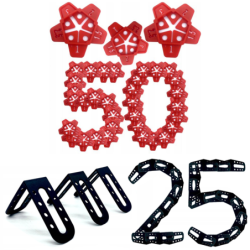 Gwiazdki dystansowe do poziomowania płytek (zestaw po 50 sztuk) + Narożnik do poziomowania płytek (zestaw po 25 sztuk)