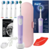 Oral-B Vitality Pro D103 Lilac Violet + końcówki zamienne + etui różowe +usta + wykałaczki