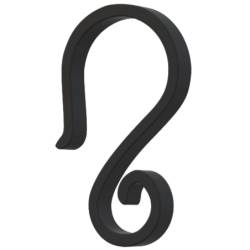 HACZYKI DO RYNNY NA LAMPKI DEKORACJE 60 SZT. HOOK000017-B