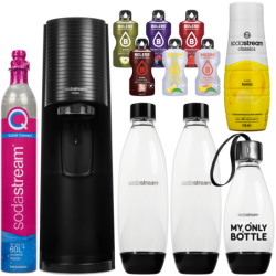 Saturator SodaStream Terra Black + 3 butelki + Syrop SodaStream Tonik 440ml + bolero