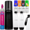 Saturator SodaStream Terra Black + 2 butelki + 4 syropy (Pepsi, Pepsi Max, 7up, Mirinda) + smycz Spinel