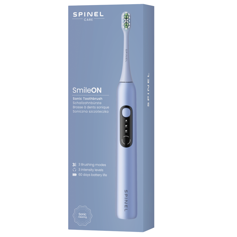 Szczoteczka SpinelCare SmileOn Blue + etui białe + grtisy