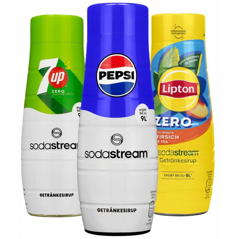 Saturator SodaStream Terra Black jedna butelka + Pepsi + lipton + 7up + Bolero 6szt.