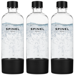 3x Butelka do saturatora SpinelSoda, czarna