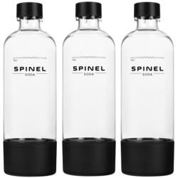 3x Butelka do saturatora SpinelSoda, czarna