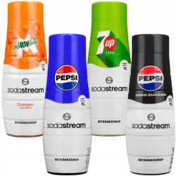 4x Syrop SodaStream Pepsi, Pepsi MAX, Mirinda, 7UP0