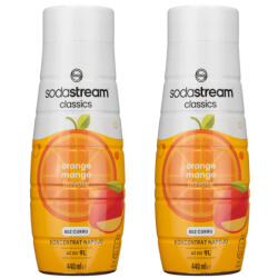 Syrop SodaStream Pomarańcza Mango zero cukru 440 ML x2