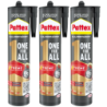 3x Klej montażowy Pattex One4All Błyskawiczna przyczepność 440g