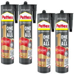 4x Klej montażowy Pattex One4All Błyskawiczna przyczepność 440g