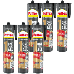 6x Klej montażowy Pattex One4All Błyskawiczna przyczepność 440g
