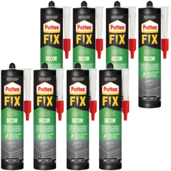 8x Klej montażowy Pattex Fix Decor 380g