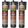 3x Klej montażowy Pattex Fix Drewno 385g