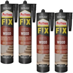 4x Klej montażowy Pattex Fix Drewno 385g