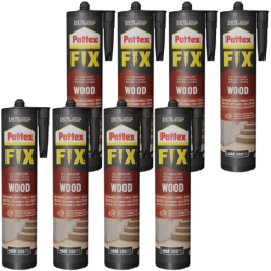 8x Klej montażowy Pattex Fix Drewno 385g