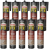 10x Klej montażowy Pattex Fix Drewno 385g
